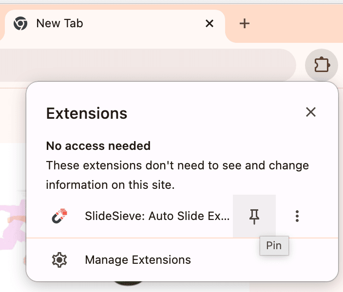 Pin SlideSieve in Chrome