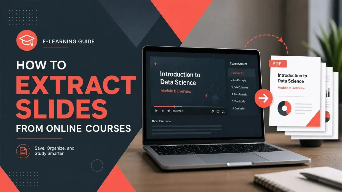 Cover image for: How to Extract Slides from Any Online Course Video (2026 Guide)