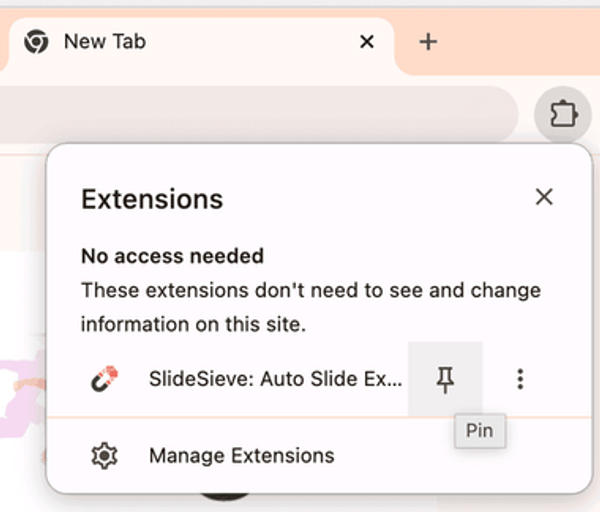 Pin SlideSieve in Chrome