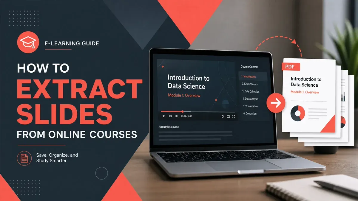 How to Extract Slides from Any Online Course Video (2026 Guide)