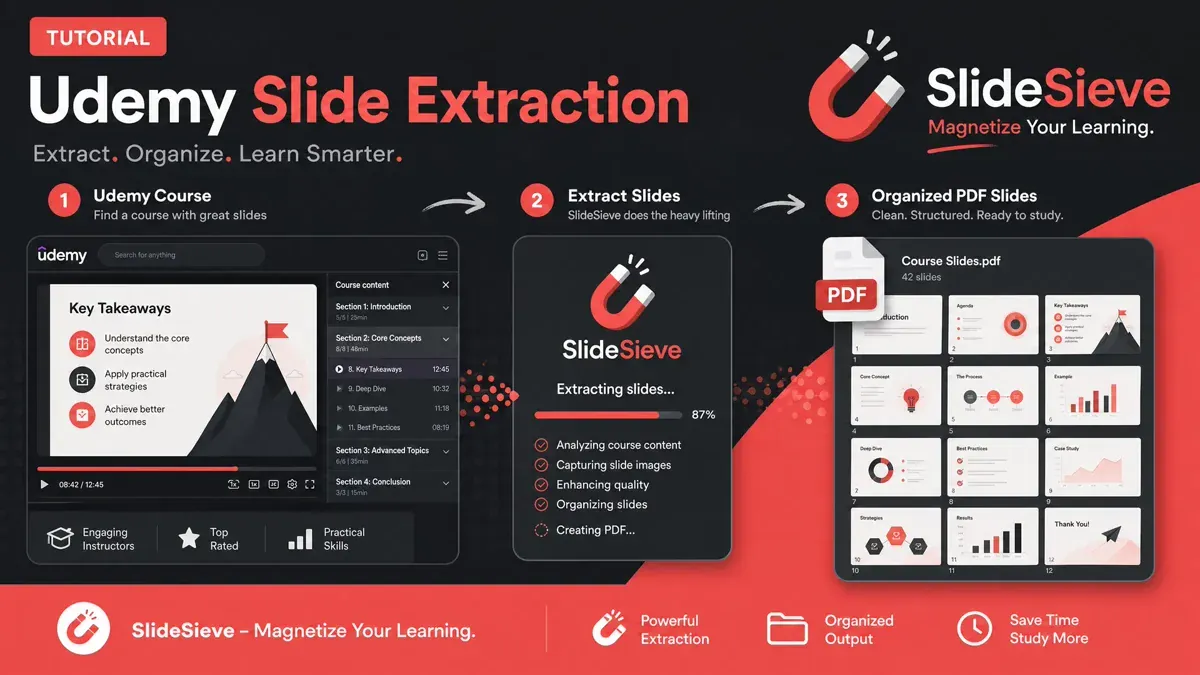 How to Extract and Save Slides from Udemy Courses